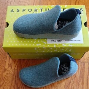 Asportuguesas City slip-on sneakers blue felt NIB